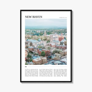 New Haven Reiseplakat, New Haven Wandkunst, New Haven Poster Druck, New Haven Foto, New Haven Dekor, Conneticut, USA