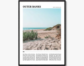 Outer Banks Poster Print, North Carolina Photo, Dare County Wall Art, Cape Hatteras Travel Decor