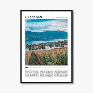 Okanagan Travel Poster, Okanagan Wall Art, Okanagan Poster Print, Okanagan Photo, Okanagan Decor, British Columbia, Canada