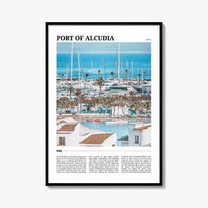 Hafen von Alcudia Reiseplakat, Hafen von Alcudia Wandkunst, Hafen von Alcudia Poster Druck, Hafen von Alcudia Foto, Hafen von Alcudia Dekor, Spanien