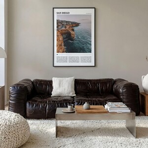 San Diego Poster Druck, Foto Kalifornien, La Jolla Wandkunst, Sonnenuntergang Klippen Reisedekor Bild 5