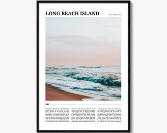 Long Beach Island Travel Poster: New Jersey Beach Photo Print