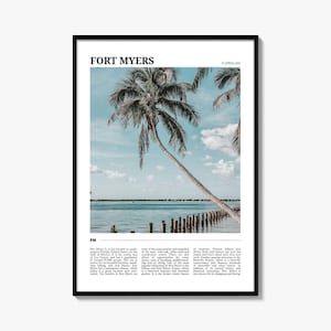 Fort Myers Travel Poster: Florida Coastal Wall Art