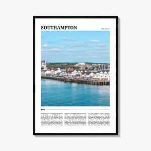 Southampton England Travel Poster: Vibrant Wall Art Print