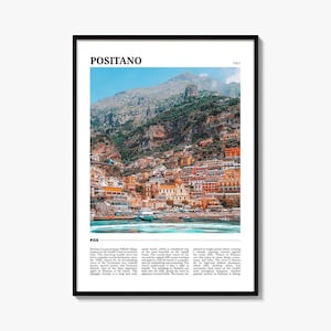Positano Italien Reiseplakat: Lebendiger Wandkunstdruck