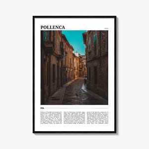 Póster de viaje de Pollença, Arte mural de Pollença, Impresión de póster de Pollença, Foto de Pollença, Decoración de Pollença, España