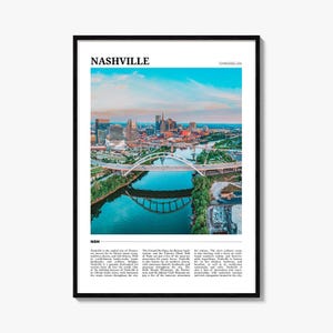 Nashville Travel Poster, Nashville Wall Art, Nashville Poster Print, Nashville Photo, Nashville Decor, Tennessee, USA