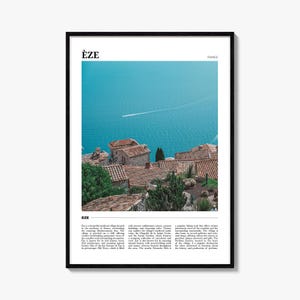 Póster de viaje de Eze, Arte mural de Eze, Impresión de póster de Eze, Foto de Eze, Decoración de Eze, Francia