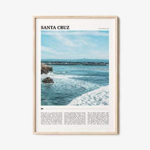 Santa Cruz Travel Poster No 2, Santa Cruz Wall Art, Santa Cruz Poster Print, Santa Cruz Photo, Santa Cruz Decor, California, USA