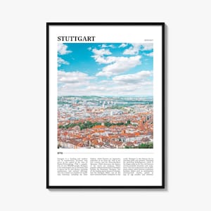 Stuttgart Travel Poster, Stuttgart Wall Art, Stuttgart Poster Print, Stuttgart Photo, Stuttgart Decor, Germany