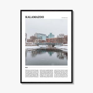 Kalamazoo Travel Poster, Kalamazoo Wall Art, Kalamazoo Poster Print, Kalamazoo Photo, Kalamazoo Decor, Michigan, USA