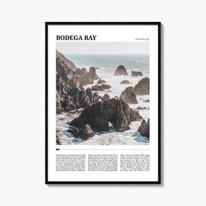 Bodega Bay Poster Druck, Foto Kalifornien, Sonoma County Wandkunst, Pazifik Reisedekor