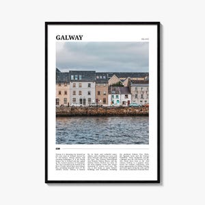 Cartaz de viagem de Galway, arte de parede de Galway, impressão de pôster de Galway, foto de Galway, decoração de Galway, Irlanda