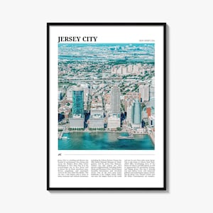 Jersey City Travel Poster, Jersey City Wall Art, Jersey City Poster Print, Jersey City Photo, Jersey City Decor, New Jersey, USA