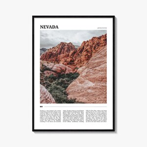 Nevada Reise Poster, Nevada Wandkunst, Nevada Poster Druck, Nevada Foto, Nevada Dekor, USA