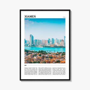 Xiamen China Travel Poster: Vibrant City Wall Art