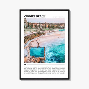 Coogee Beach-reisposter nr. 1, Coogee Beach-muurkunst, Coogee Beach-posterafdruk, Coogee Beach-foto, Coogee Beach-decor, Australië