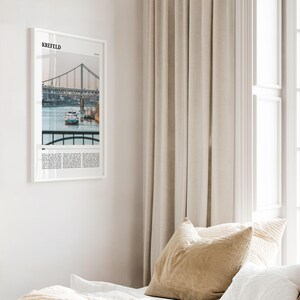 Cartel de viaje de Krefeld, arte de la pared de Krefeld, impresión del cartel de Krefeld, foto de Krefeld, decoración de Krefeld, Alemania imagen 4