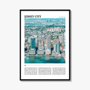 Jersey City reisposter, Jersey City muurkunst, Jersey City posterprint, Jersey City foto, Jersey City decor, New Jersey, VS