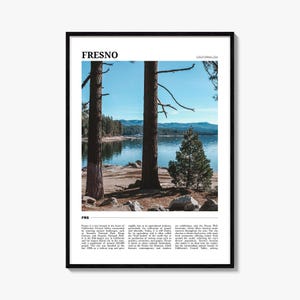 Fresno Travel Poster, Fresno Wall Art, Fresno Poster Print, Fresno Photo, Fresno Decor, California, USA