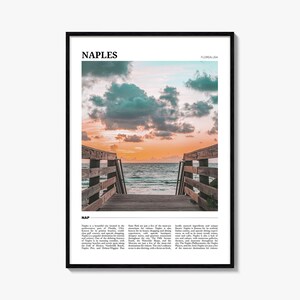 Napels reisposter Florida nr. 1, Napels kunst aan de muur, Napels poster print, Napels foto, Napels decor, Florida, VS