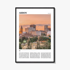Akron Travel Poster, Akron Wall Art, Akron Poster Print, Akron Photo, Akron Decor, Ohio, USA