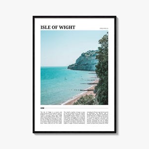 Isle of Wight reisposter, Isle of Wight kunst aan de muur, Isle of Wight poster print, Isle of Wight foto, Isle of Wight decor, Engeland, Verenigd Koninkrijk