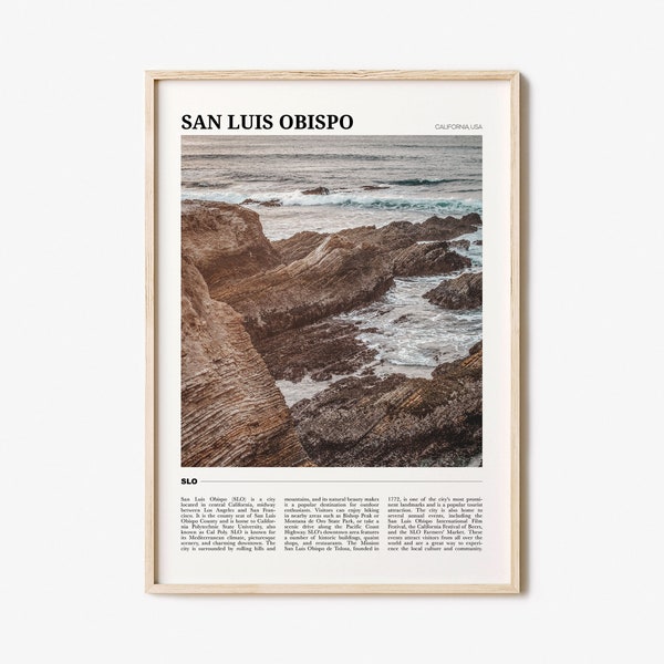 San Luis Obispo Map Etsy