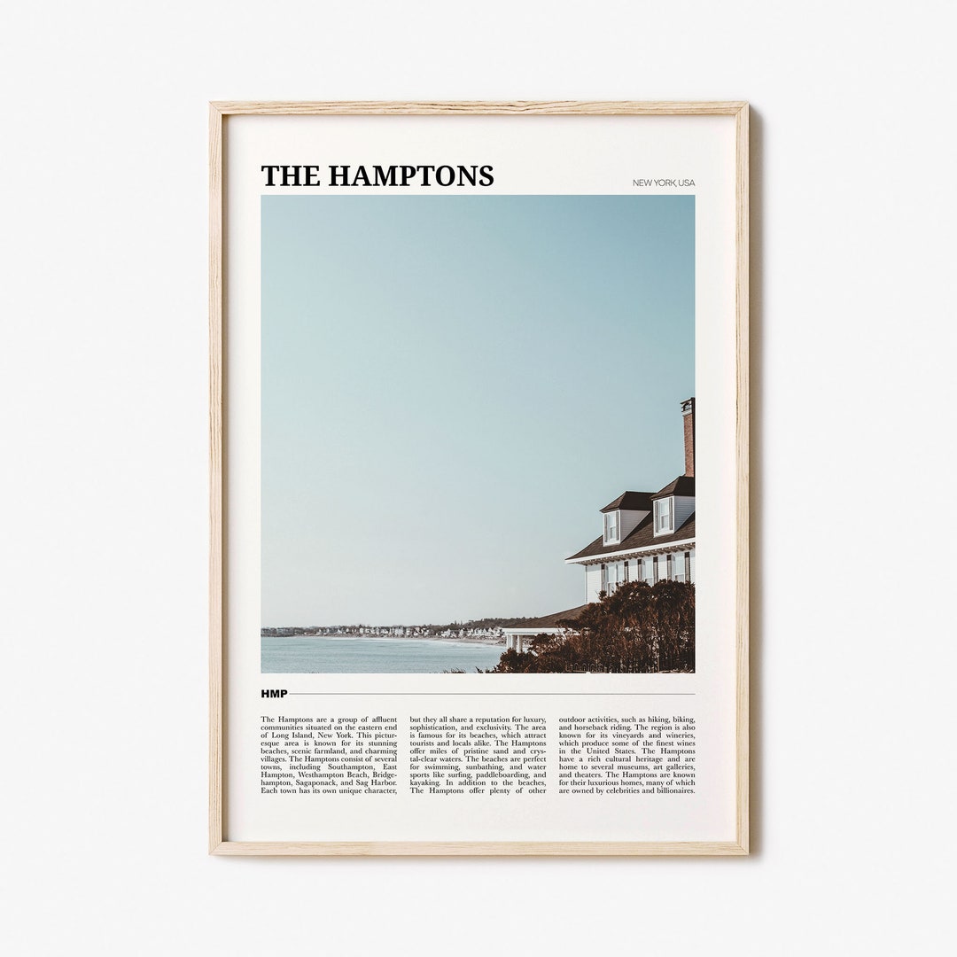 The Hamptons Travel Poster, the Hamptons Wall Art, the Hamptons Poster