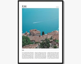 Eze France Travel Poster: Vibrant Wall Art Print