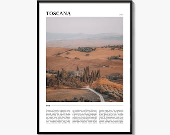 Toscana Landscape Photo Print: Italy Travel Poster