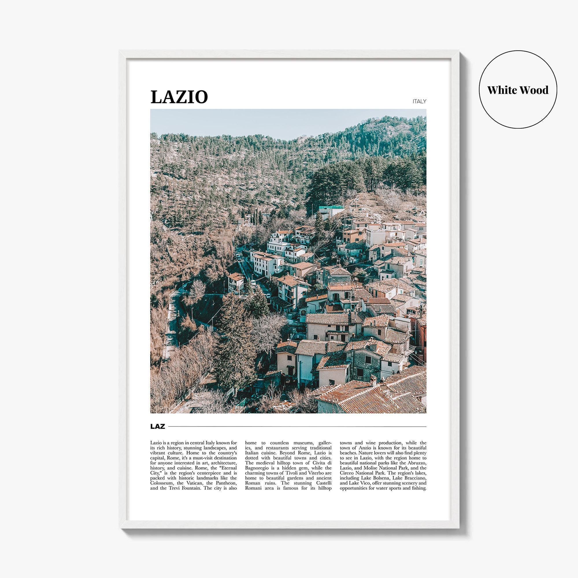 ラツィオイタリア旅行ポスター：ヴィンテージ村写真プリント - Etsy 日本