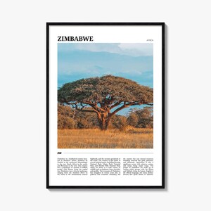 Zimbabwe Travel Poster, Zimbabwe Wall Art, Zimbabwe Poster Print, Zimbabwe Photo, Zimbabwe Decor, Africa