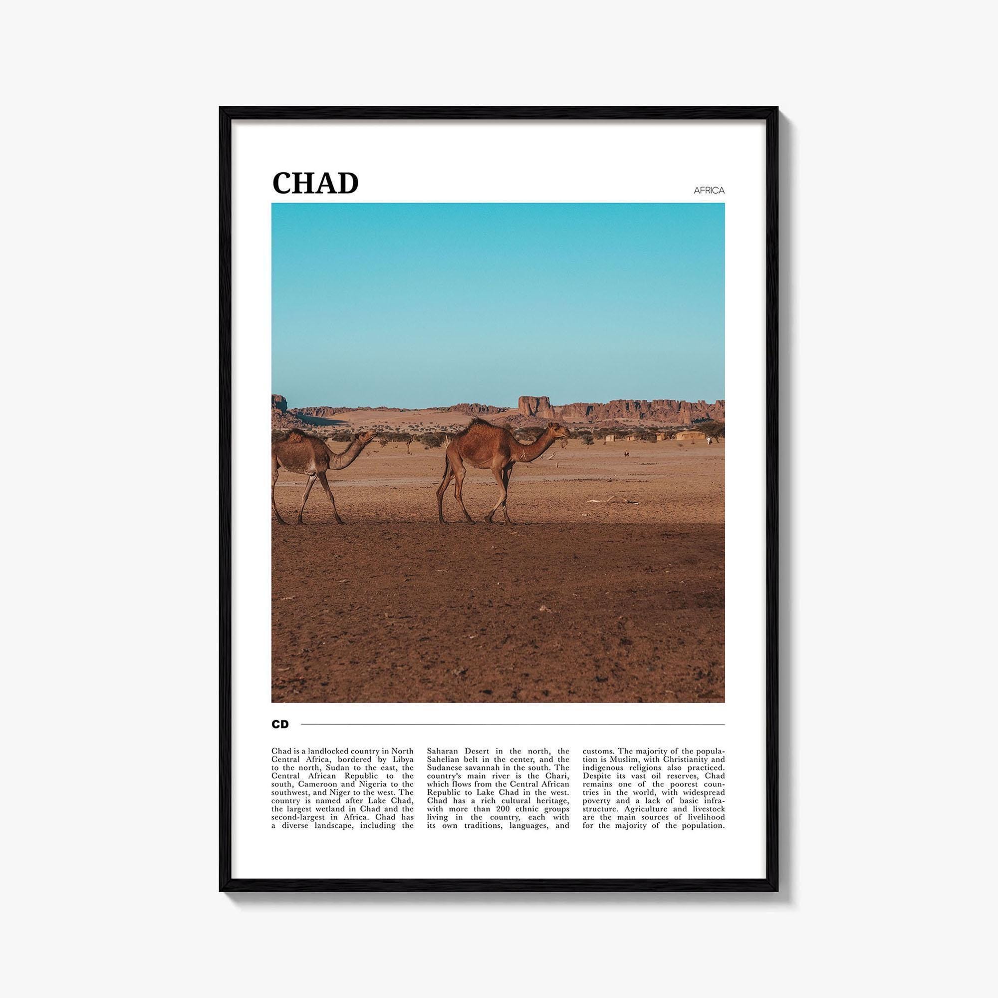Chad Travel Poster, Chad Wall Art, Chad Poster Print, Chad Photo, Chad Decor, Africa