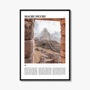 Machu Picchu Travel Poster, Machu Picchu Wall Art, Machu Picchu Poster Print, Machu Picchu Photo, Machu Picchu Decor, Peru