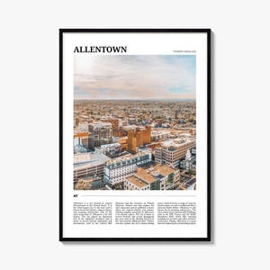 Allentown Travel Poster, Allentown Wall Art, Allentown Poster Print, Allentown Photo, Allentown Decor, Pennsylvania, USA