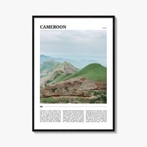 Cameroon Travel Poster, Cameroon Wall Art, Cameroon Poster Print, Cameroon Photo, Cameroon Decor, Africa