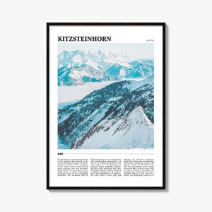 Kitzsteinhorn Austria Travel Poster: Vibrant Mountain Photography Print