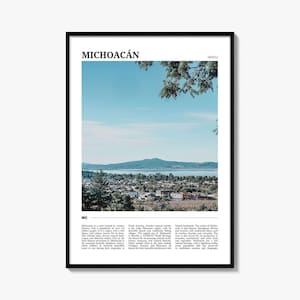 Cartaz de viagem de Michoacán nº 2, arte de parede de Michoacán, impressão de pôster de Michoacán, foto de Michoacán, decoração de Michoacán, México
