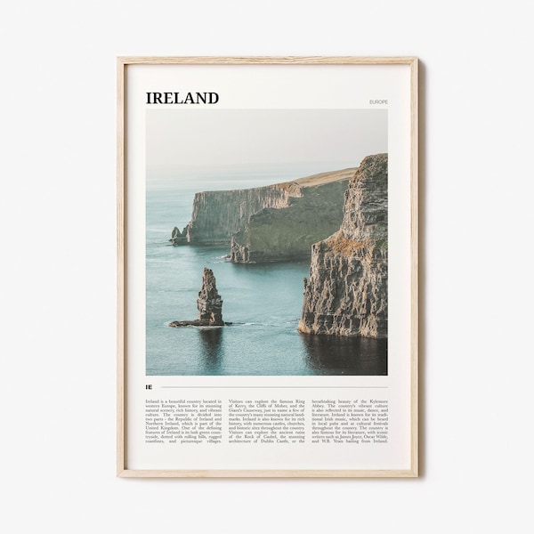 Ireland Travel Poster, Ireland Wall Art, Ireland Poster Print, Ireland Photo, Ireland Decor, Europe