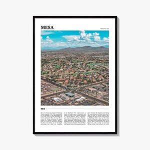 Poster de voyage Mesa, art mural Mesa, impression d'affiche Mesa, photo Mesa, décoration Mesa