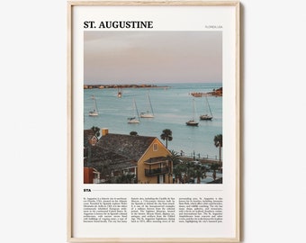 St. Augustine Travel Poster, St. Augustine Wall Art, St. Augustine Poster Print, St. Augustine Photo, St. Augustine Decor, Florida, USA