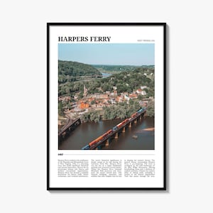 Harpers Ferry reseaffisch: Vintage USA-väggkonsttryck
