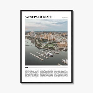 West Palm Beach Travel Poster, West Palm Beach Wall Art, West Palm Beach Poster Print, West Palm Beach Photo, West Palm Decor, Florida, USA