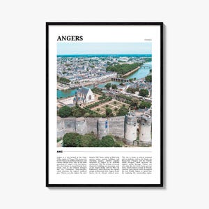 Angers Reiseposter, Angers Wandkunst, Angers Poster Druck, Angers Foto, Angers Dekor, Frankreich