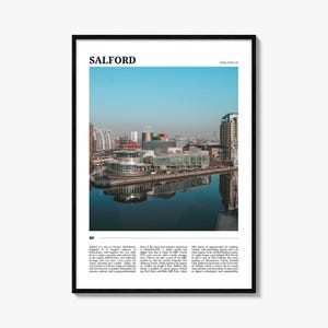 Salford Travel Poster, Salford Wall Art, Salford Poster Print, Salford Photo, Salford Decor, England, UK