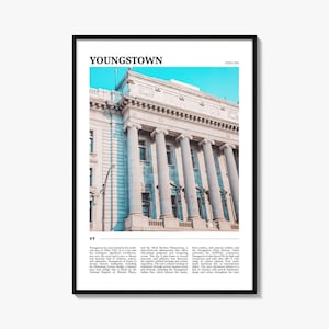 Cartaz de viagem de Youngstown, arte de parede de Youngstown, impressão de pôster de Youngstown, foto de Youngstown, decoração de Youngstown, Ohio, EUA