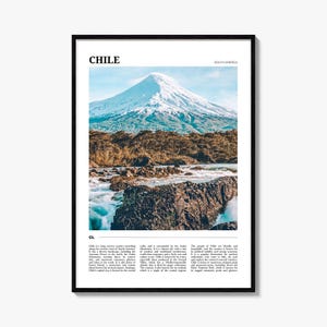 Reisposter Chili, kunst aan de muur Chili, posterprint Chili, foto Chili, decor Chili, Zuid-Amerika