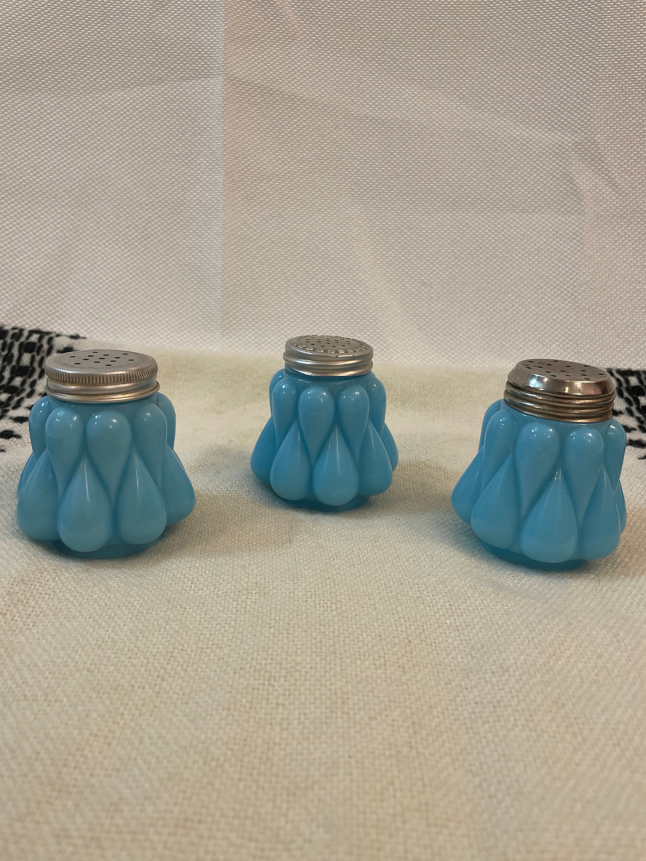 Fiona's Fancy Turquoise Tall Salt & Pepper Shakers Droll Designs