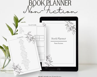 Minimalist Non-Fiction Book Planner | Author Digital Planner